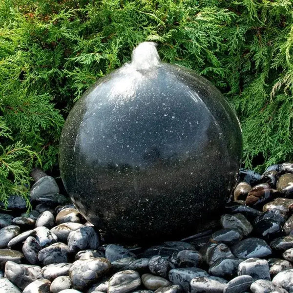 Blue Thumb - 16 Black Granite Sphere Fountain Kit - spherical ball 