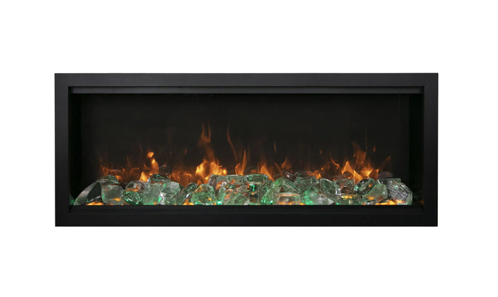 Amantii - Symmetry Bespoke XT - Clean Face IndoorOutdoor Electric Fireplace, with logs 