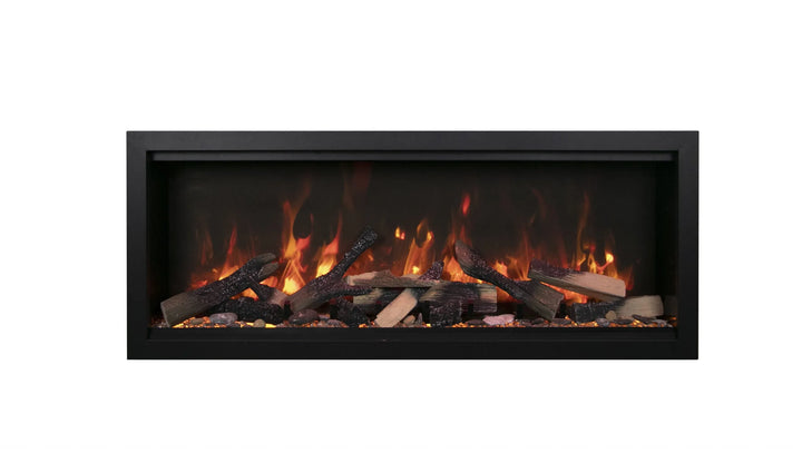 Amantii - Symmetry XT- Clean Face IndoorOutdoor Electric Fireplace, Smart 