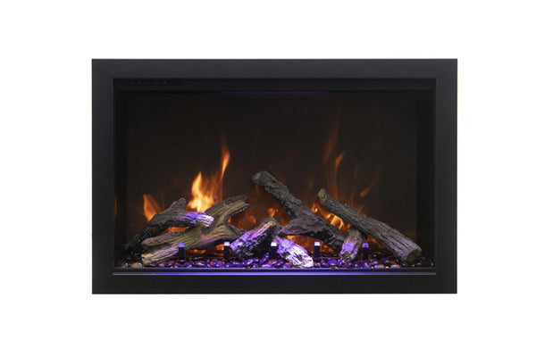 Amantii - Tradtional   IndoorOutdoor Electric Fireplace, Remote & Logs Included
