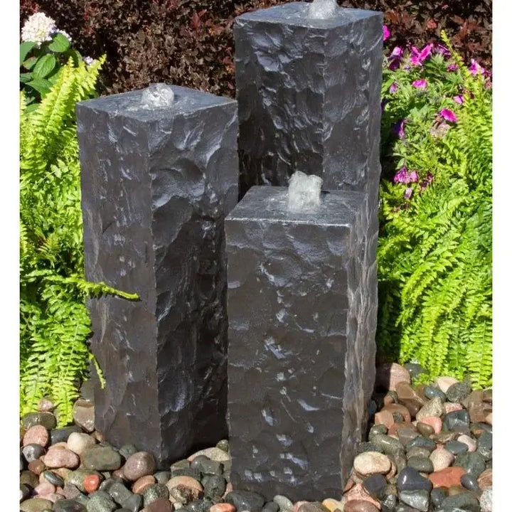 Blue Thumb - Chiseled Black Basalt Fountain Kit