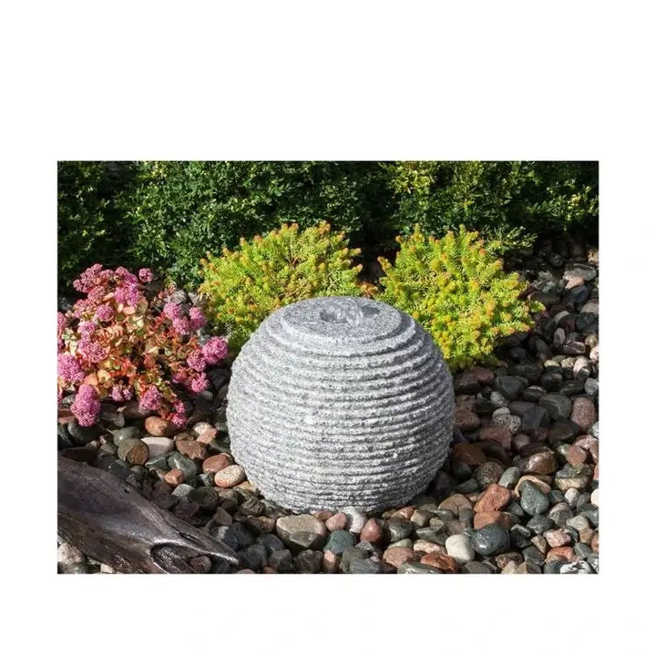  Ribbed Granite Sphere Fountain Kit