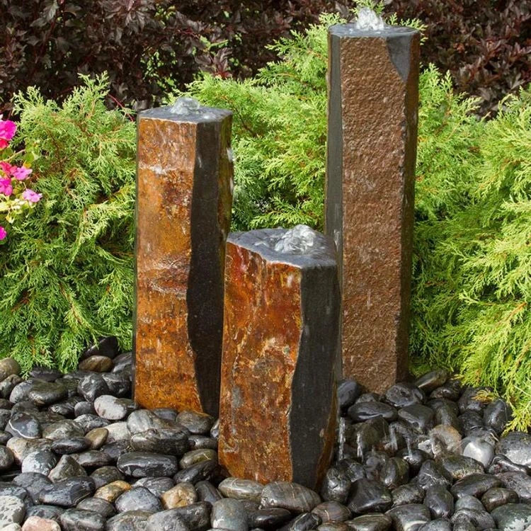 Blue Thumb - Triple Semi-Polished Basalt Fountain Kit – Yardjoyment