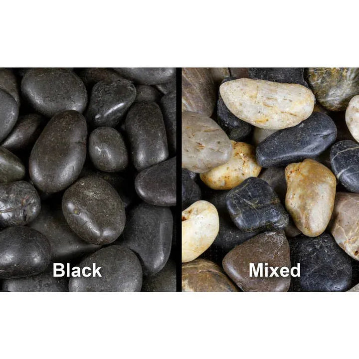   Blue Thumb Polished Fountain Stones in Black or Mixed Colors