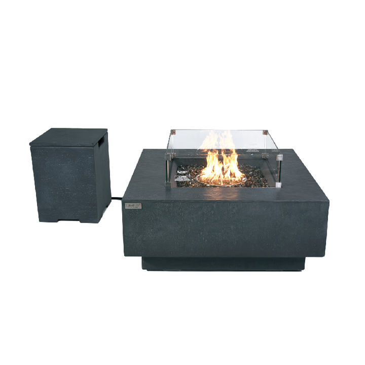 Elementi Plus Bergen Fire Table with Coordinating Propane Tank Cover