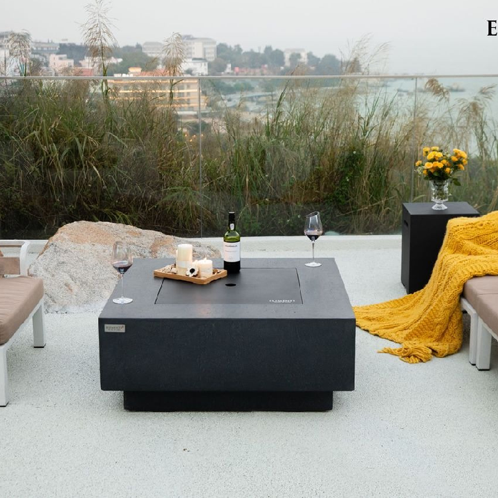 Elementi Plus Bergen Fire Pit Coffee Pit Table with lid