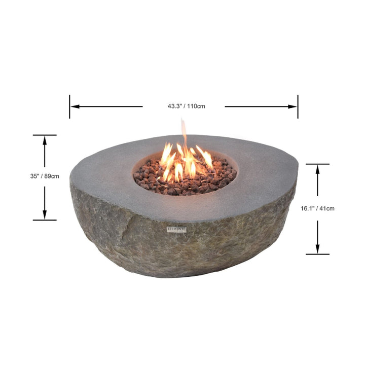 Elementi Boulder Fire Pit Table Specifications