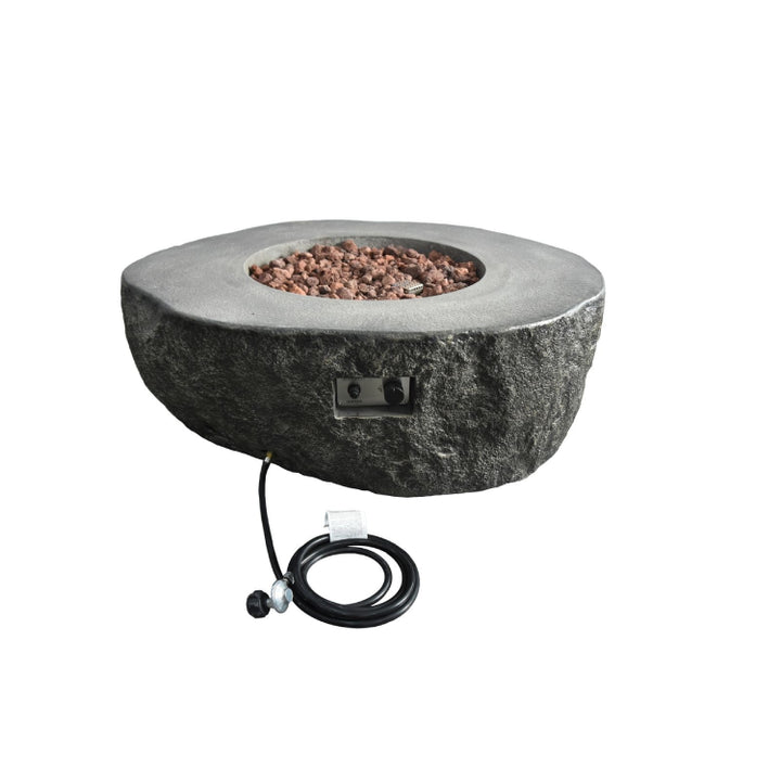 Elementi Boulder Fire Pit Table - Ignition Panel and Gas Hose