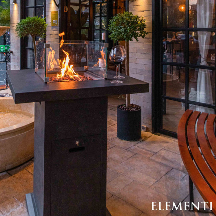 Elementi Montreal Fire Pit Bar Table - Dark Gray  - OFG221DG