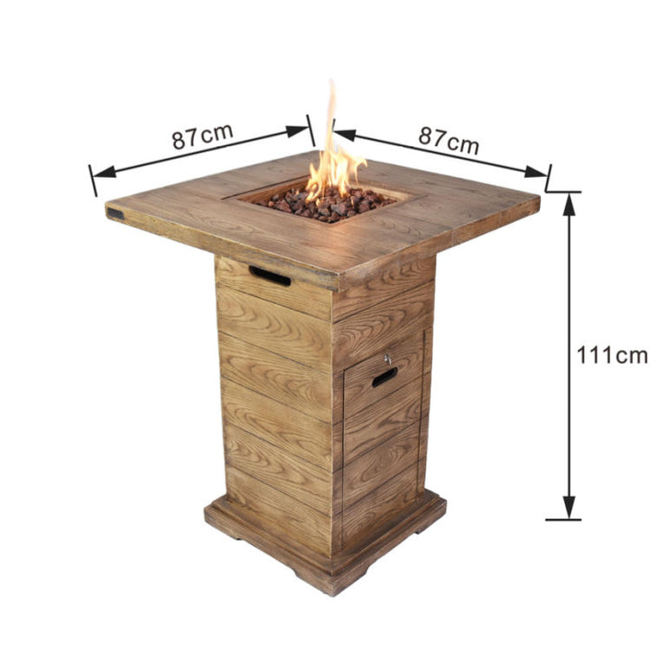 Measurements in CM - elememti Rova Fire Pit Table