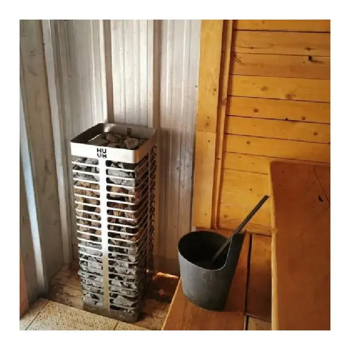 HUUM Steel Sauna Heater - Installed