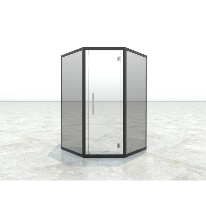Front View of Haljas Single Luxury glass mirrored sauna