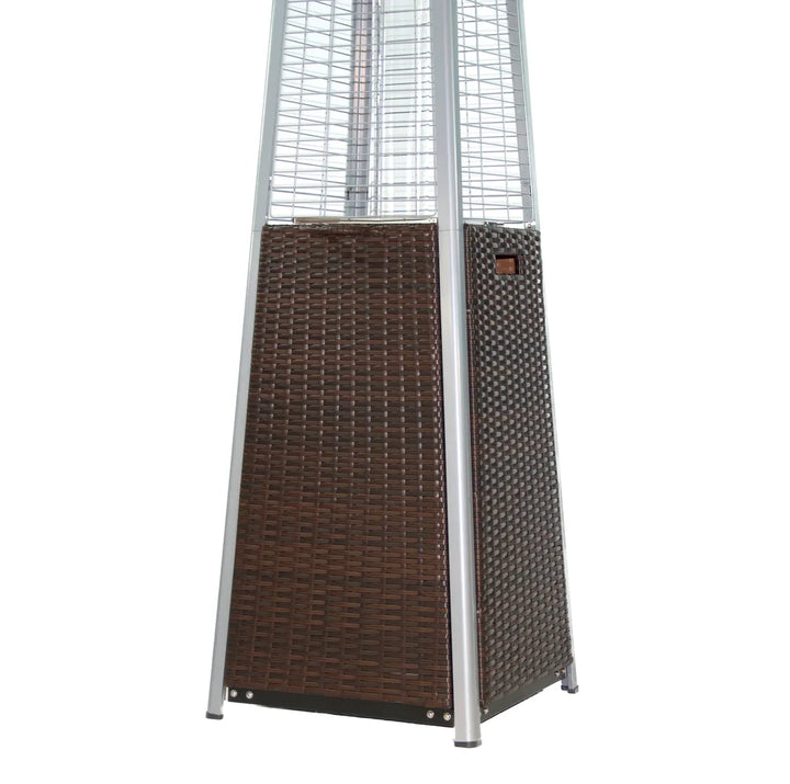 RAdtec Tower Flame Patio Heater - Dark Brown Wicker Base