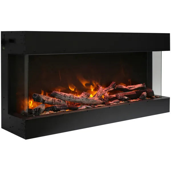 Remii - BAY SLIM 3-Sided Electric Indoor-Outdoor Fireplace-left corner view  