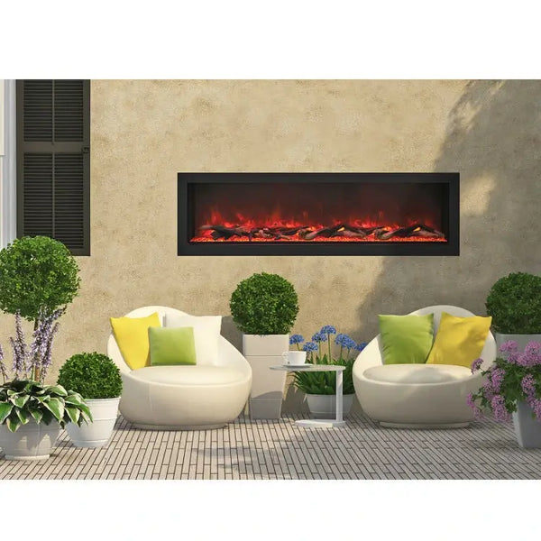 Remii - DEEP Electric Built-In Fireplace, Indoor/Outdoor-Use  [45", 55", 65"]