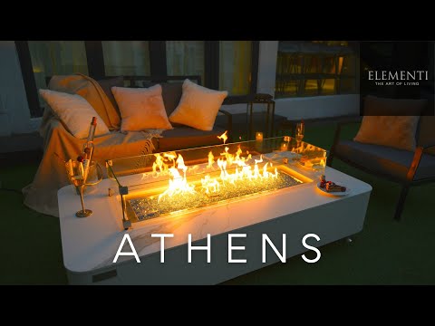 Video: Elementi plus Athens Fire Pit Table 