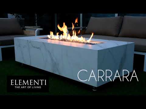 Burning Video: Elementi Plus Carrara Fire pit Table