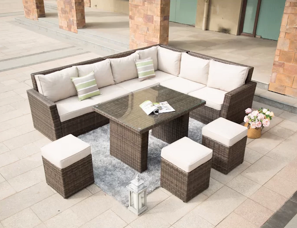 Mia Outdoor Sectional; 8-Piece Set