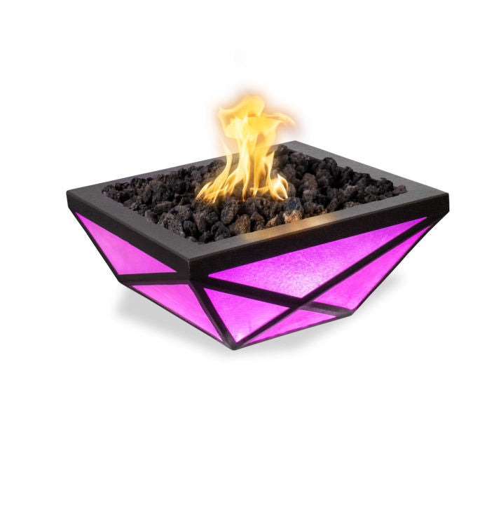 The Outdoor Plus LED Gladiator Fire Bowl - Pink LED Light